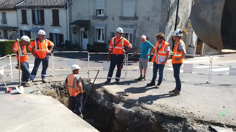 Equipe de chantier d'Eurovia, BE Dumay, Régie, Maire de Ham.